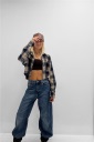 camicia crop flanellata sarah